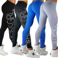 diseño personalizado negro deportes fitness impreso yoga leggings pantalones negro